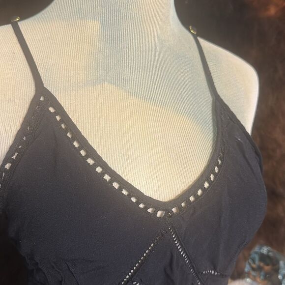 Black Women's Top with adjustable straps S (5175) - Picture 2 of 6